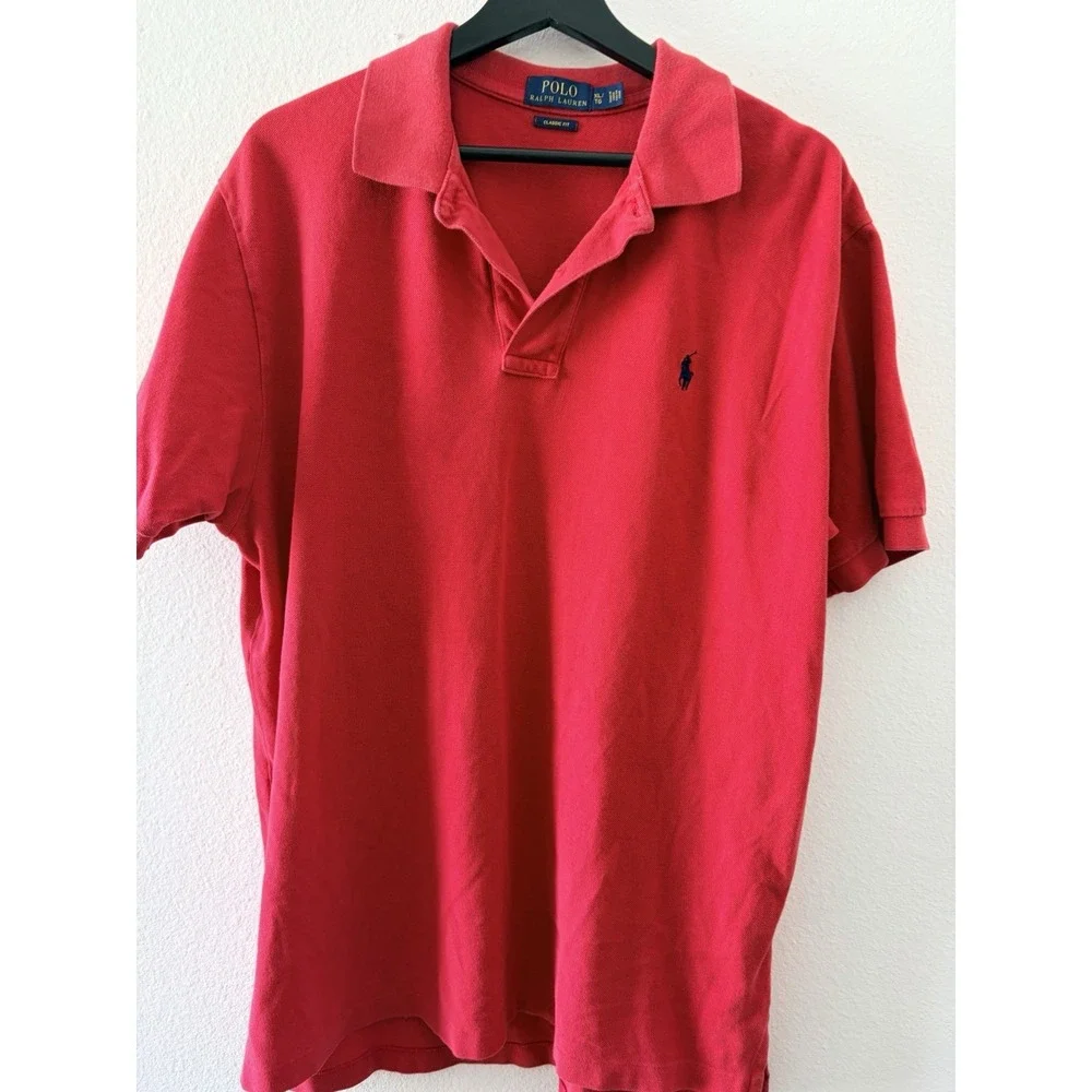 Polo Ralph Lauren Men's Red Short Sleeve Polo Shirt Classic Fit Size XL